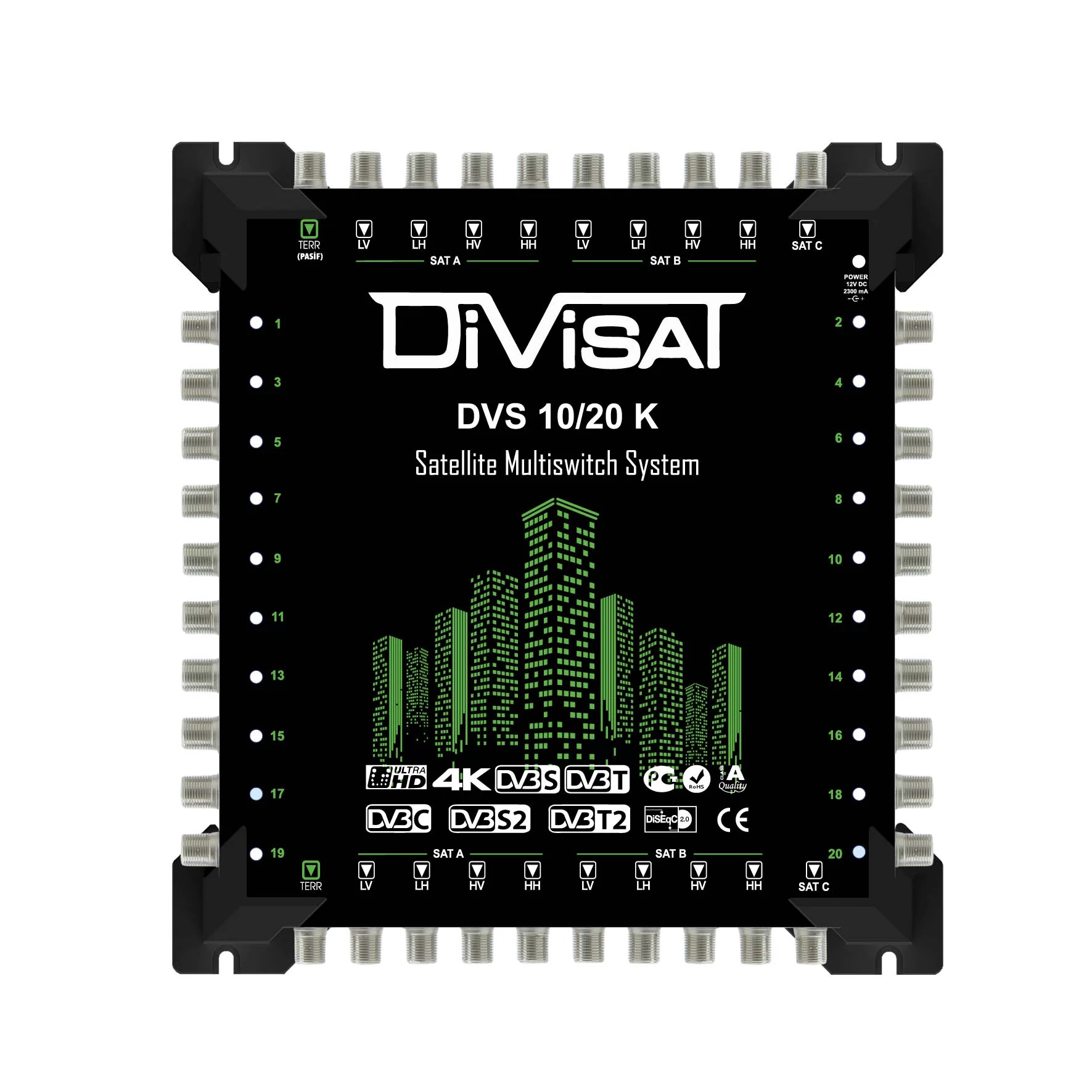 Divisat 10x20 Santral Multiswitch Sonlu / Kaskatlı