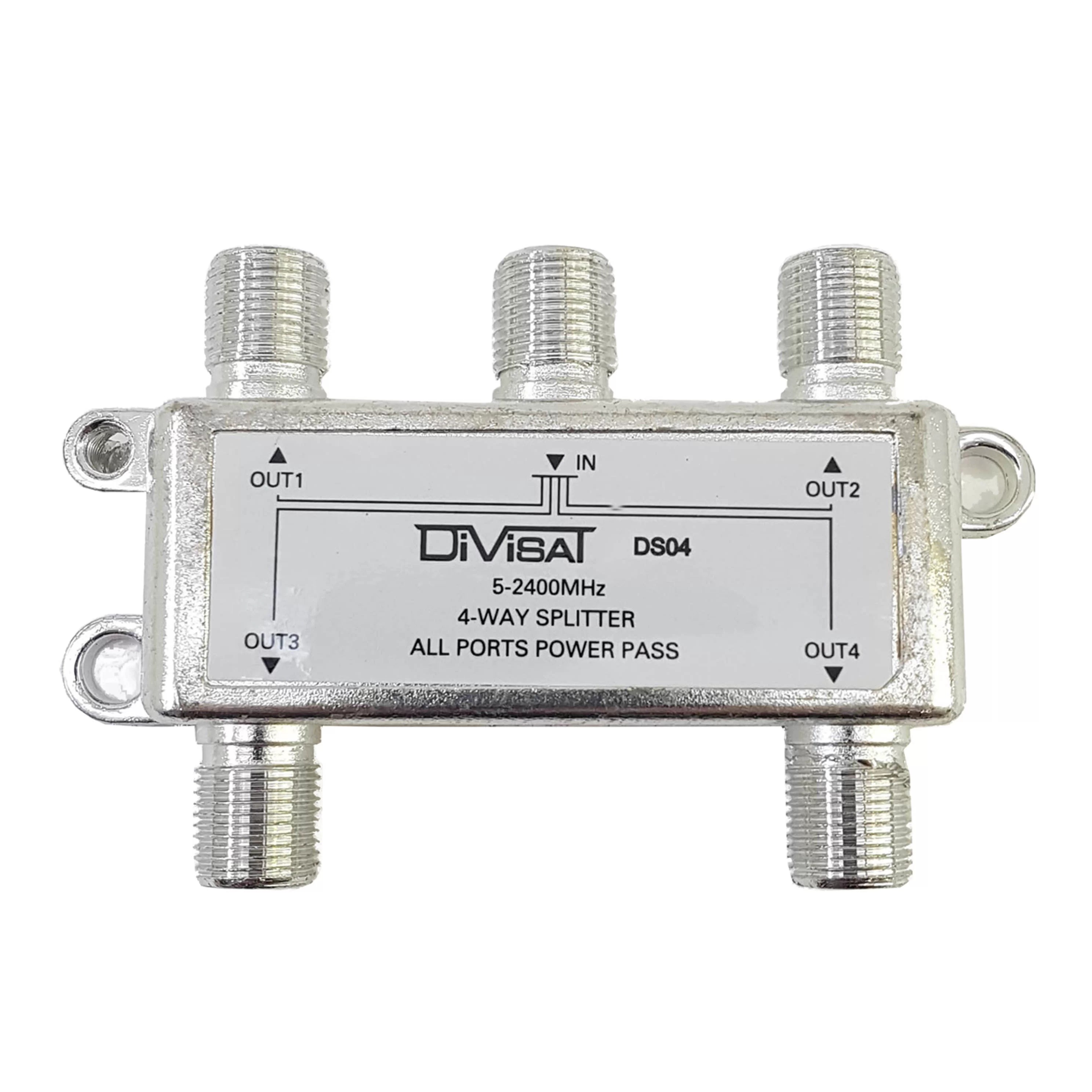 Divisat DS-04 1/4 Splitter 5-2400 1 Giriş 4 Çıkış Bölücü