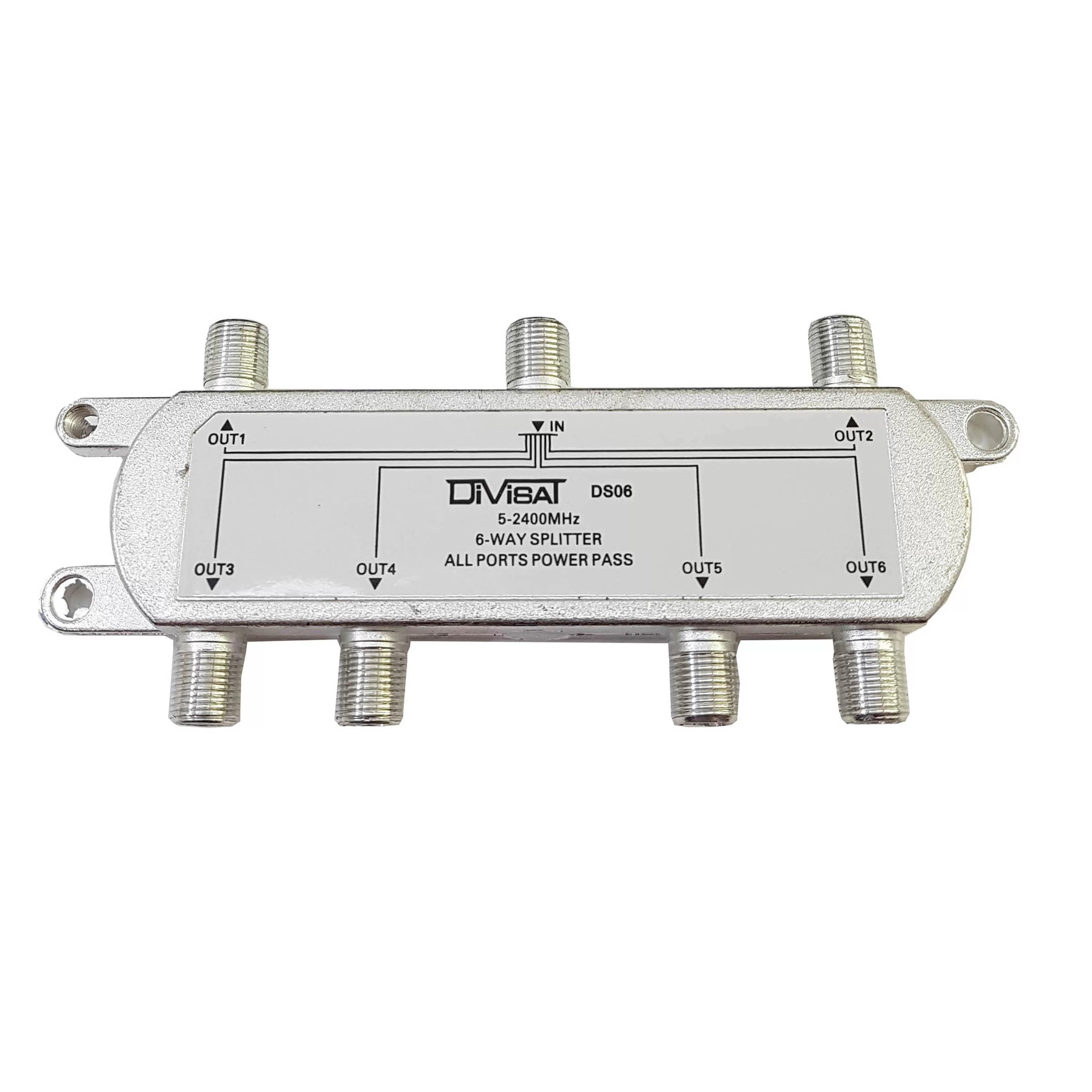 Divisat DS-06 1/6 Splitter 5-2400 1 Giriş 6 Çıkış Bölücü