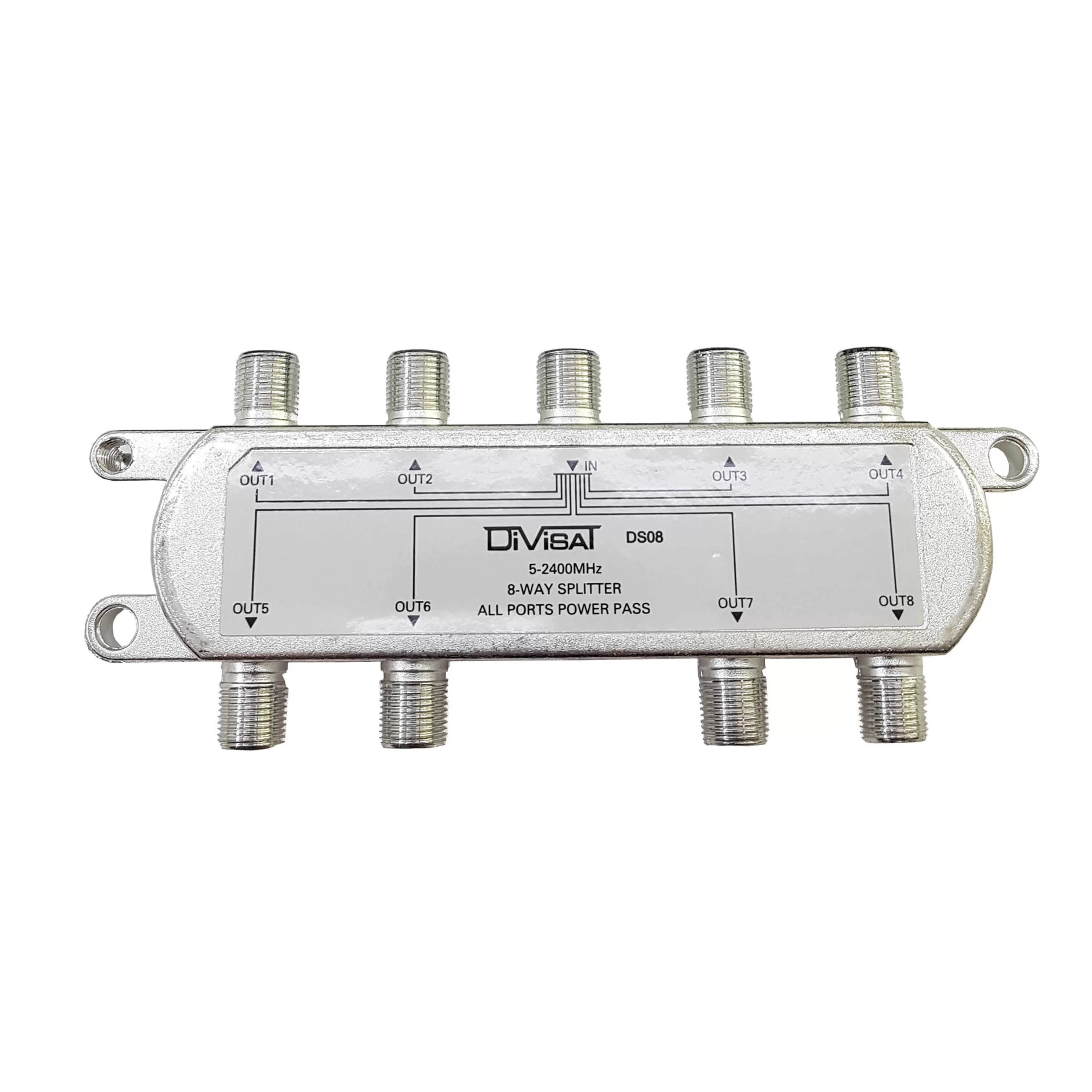 Divisat DS-08 1/8 Splitter 5-2400 1 Giriş 8 Çıkış Bölücü
