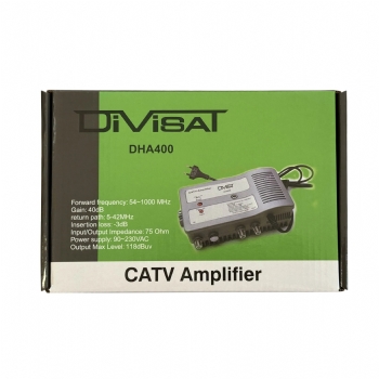 DİVİSAT DHA 400 Hat Yükseltici Amplifier (40dB) - Zamak Kasa