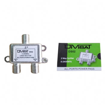 Divisat DS-02 1/2 Splitter 5-2400 1 Giriş 2 Çıkış Splitter Bölücü