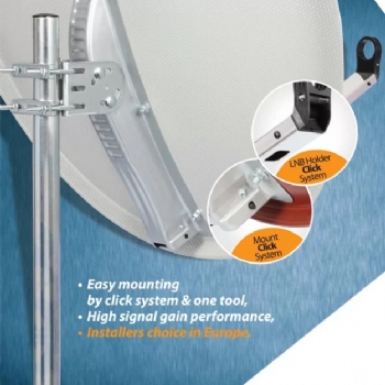 Divisat 120 CM Offset Çanak Anten - Antrasit